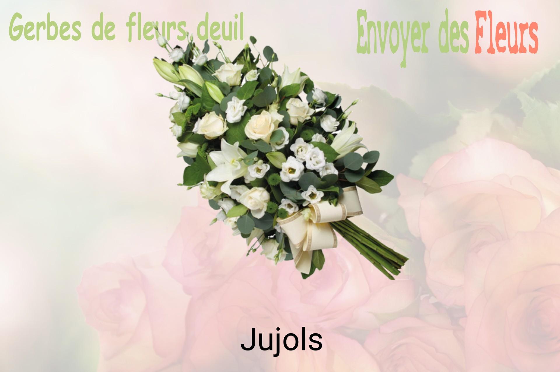Gerbe de fleurs de deuil livrée à Jujols